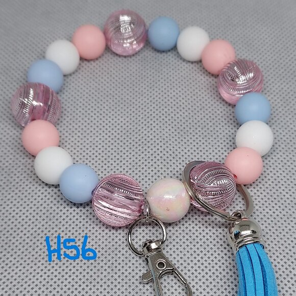 Set of 3 Silicone Keychains with Tassels - Picture 3 of 3